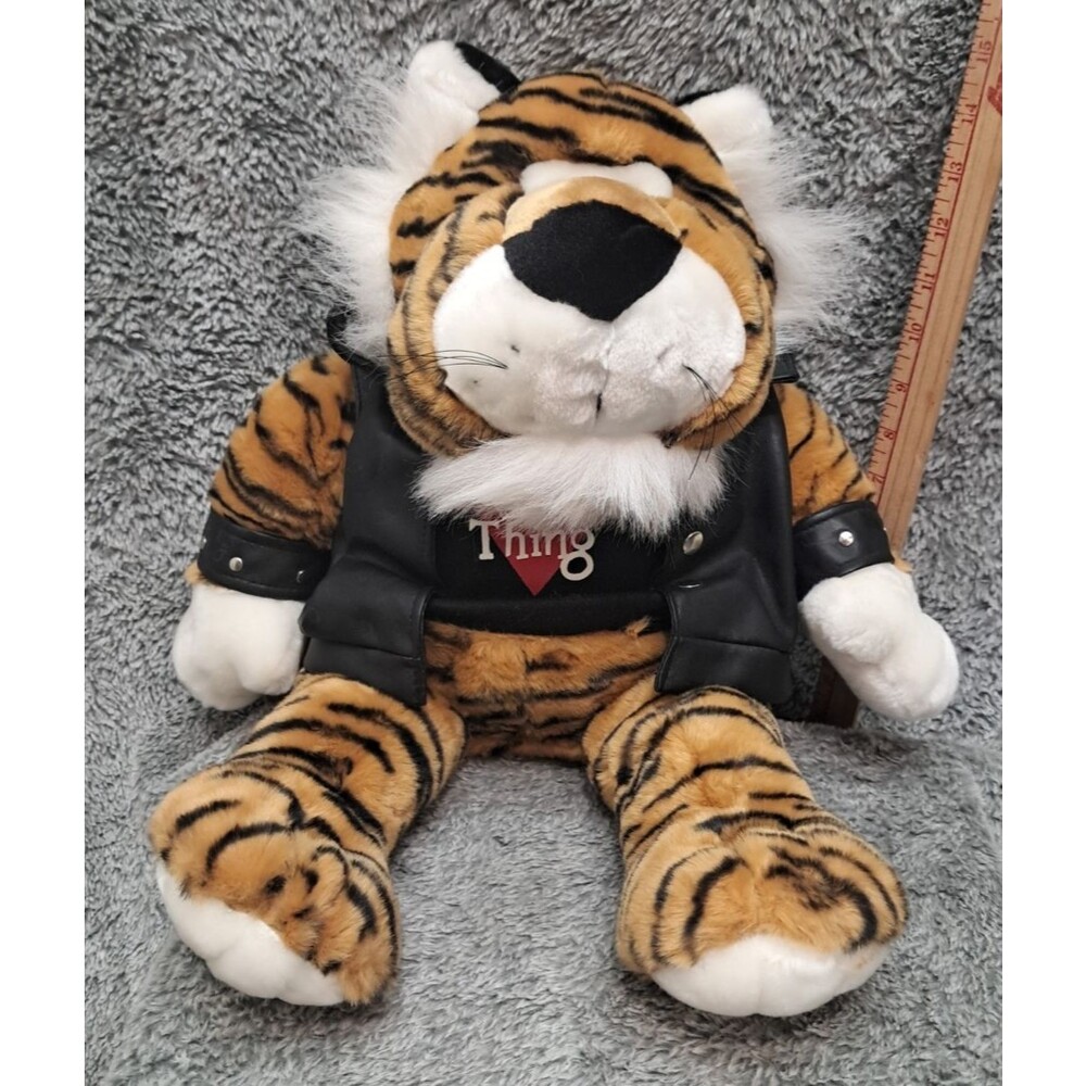 Dan Dee Tiger Plush Wild Thing Motorcycle Biker Stuffed Animal Toy Rider Hog